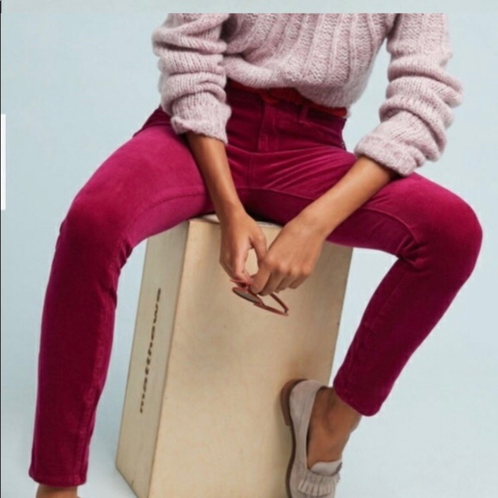NEW Pilcro & the Letterpress fuchsia CORD pant
